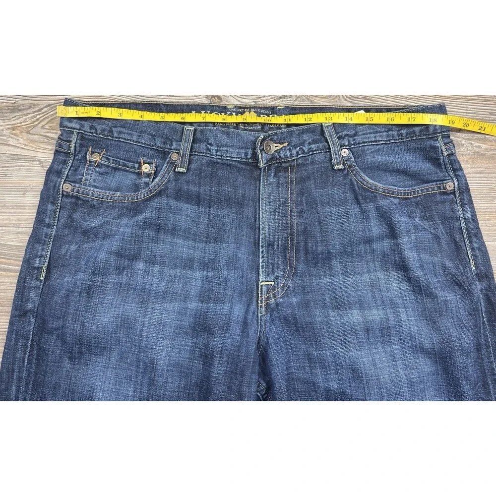 Lucky Brand Vintage Straight Jeans Mens‎ 36x32 ACTUAL 37x29 Denim Dark Wash